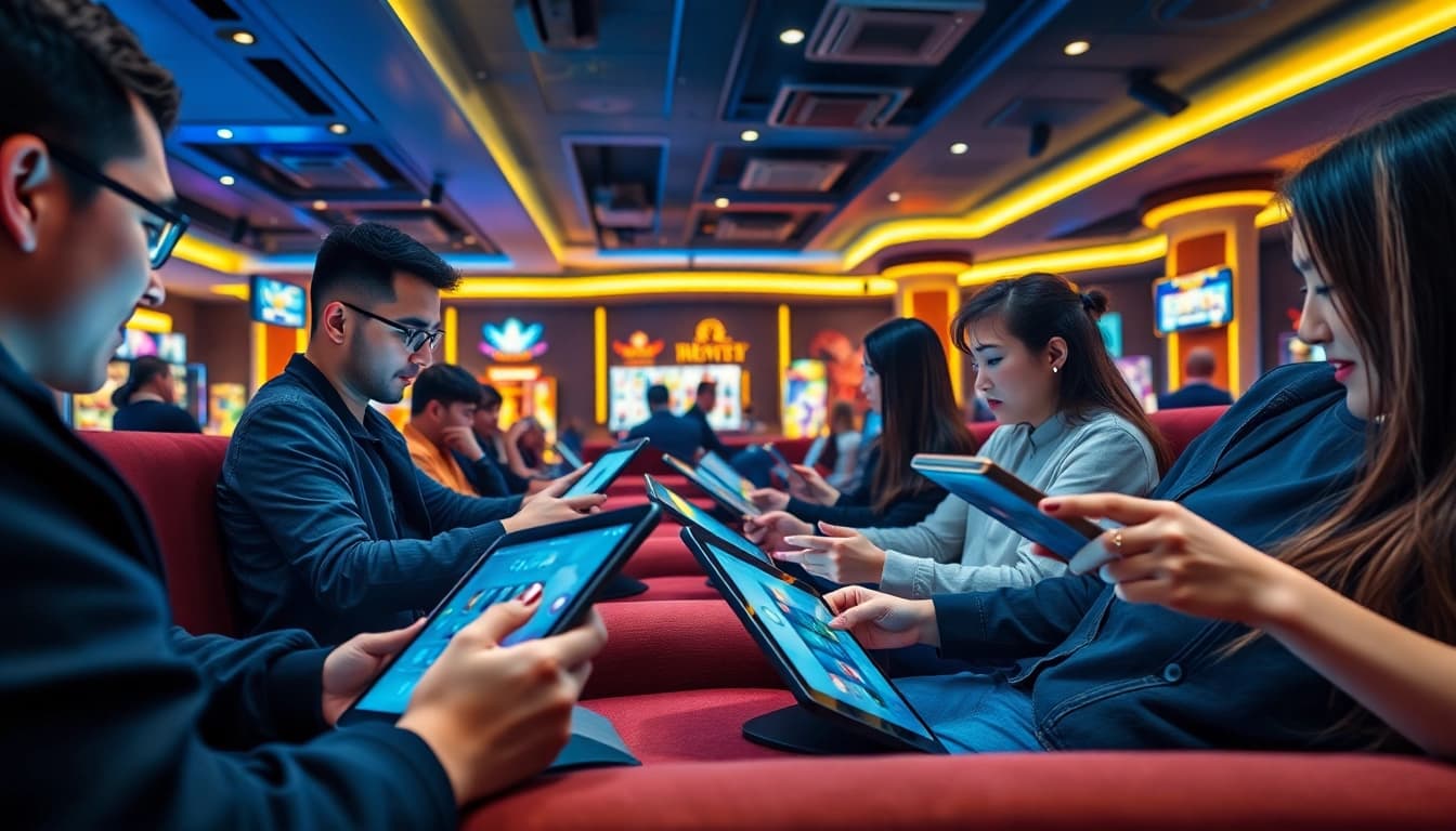 Engaging players enjoy the exciting gaming experience at nhacaiuytin's modern digital casino.