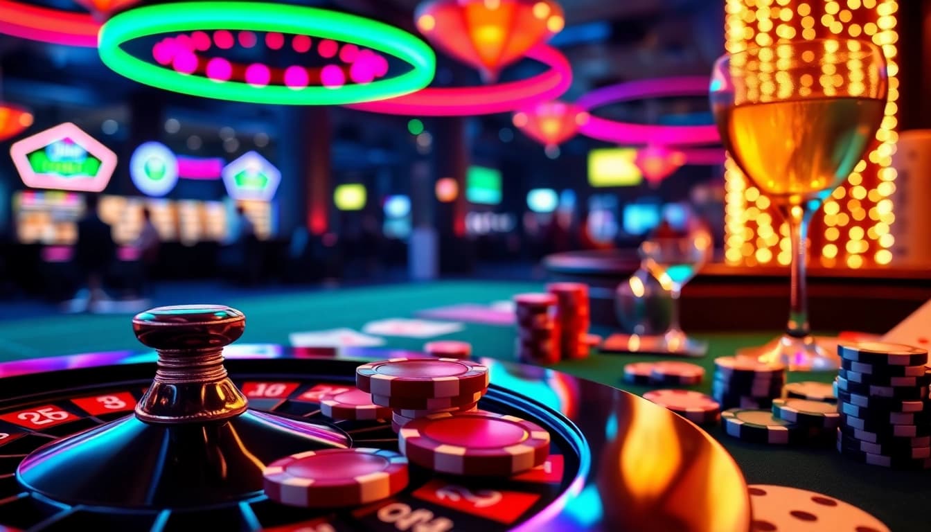 Engage with Diwa 777 as vibrant casino elements create an electrifying atmosphere.