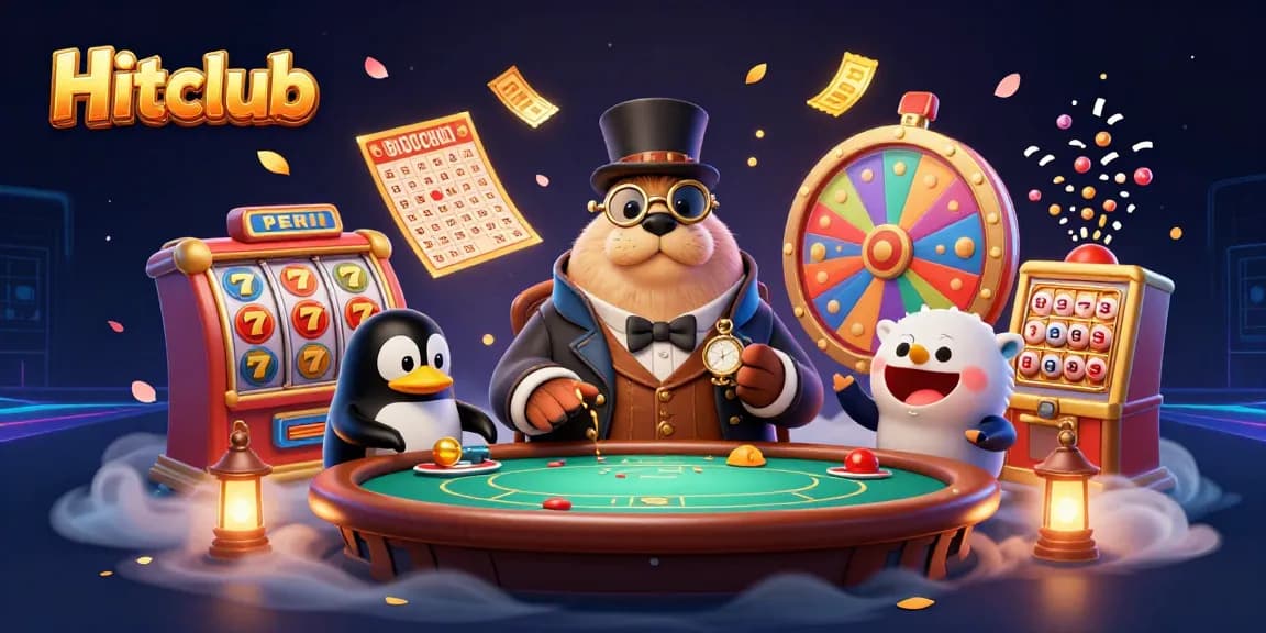Play exciting games at Hitclub with a jolly walrus at an underwater poker table.