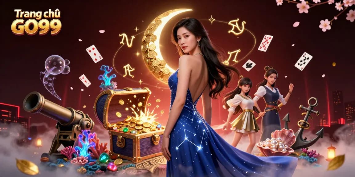 Experience the thrill of gaming at Trang chủ GO99 with an elegant depiction of a casino-themed illustration.