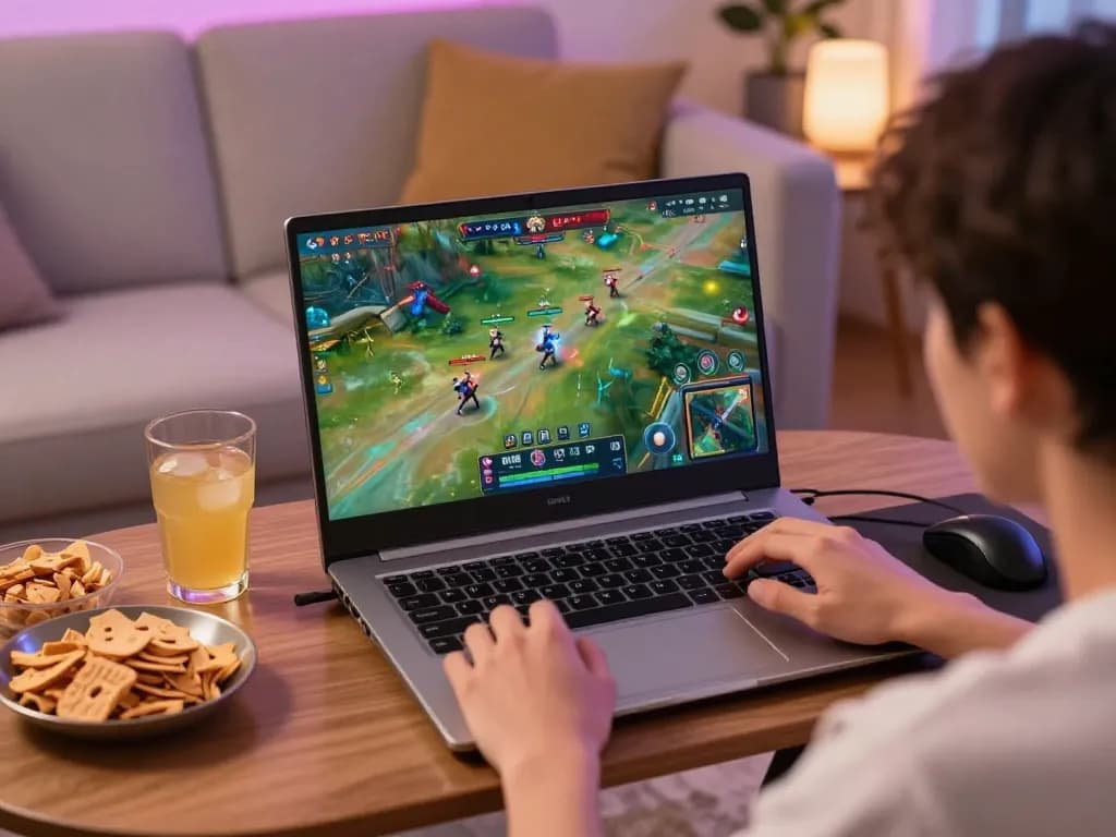 Trải nghiệm cảm giác phấn khích của đá gà thomo HD trong một thiết lập chơi game ấm cúng, ghi lại sự hào hứng của việc phát trực tiếp.