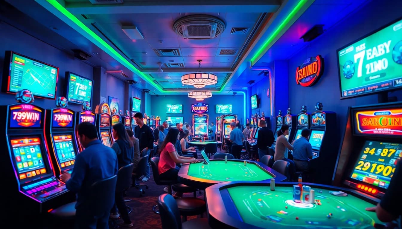 Experience the thrilling online gaming atmosphere of https://789winn.clothing/, featuring diverse players enjoying various casino games.
