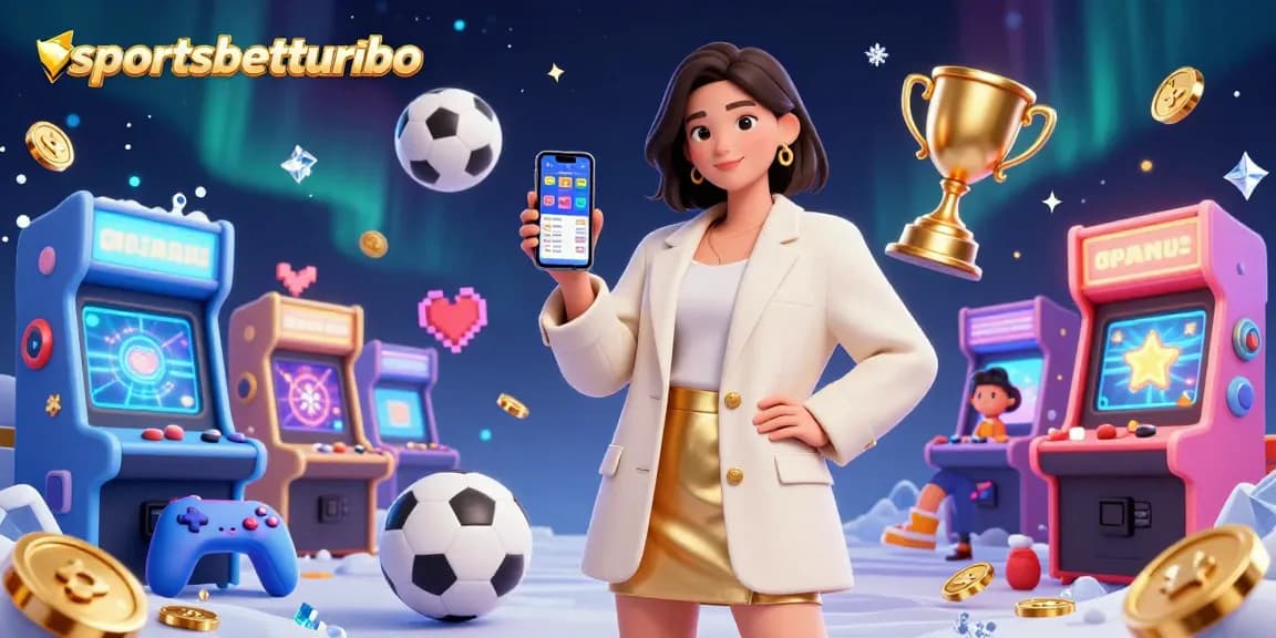 Experience winning strategies with sportsbetturbo in this vibrant 3D illustration.