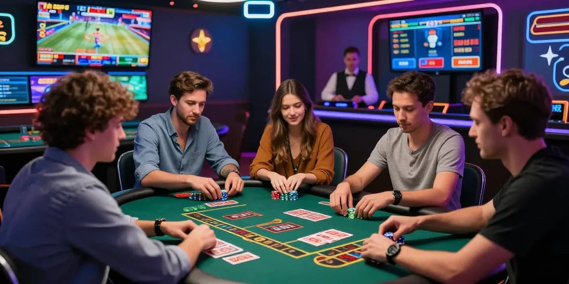 Players enjoying grandbetting live casino games in an energetic online betting environment.