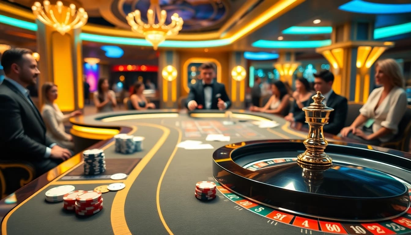 High-stakes gaming at sky 88 casino, featuring roulette and poker for an exhilarating experience.