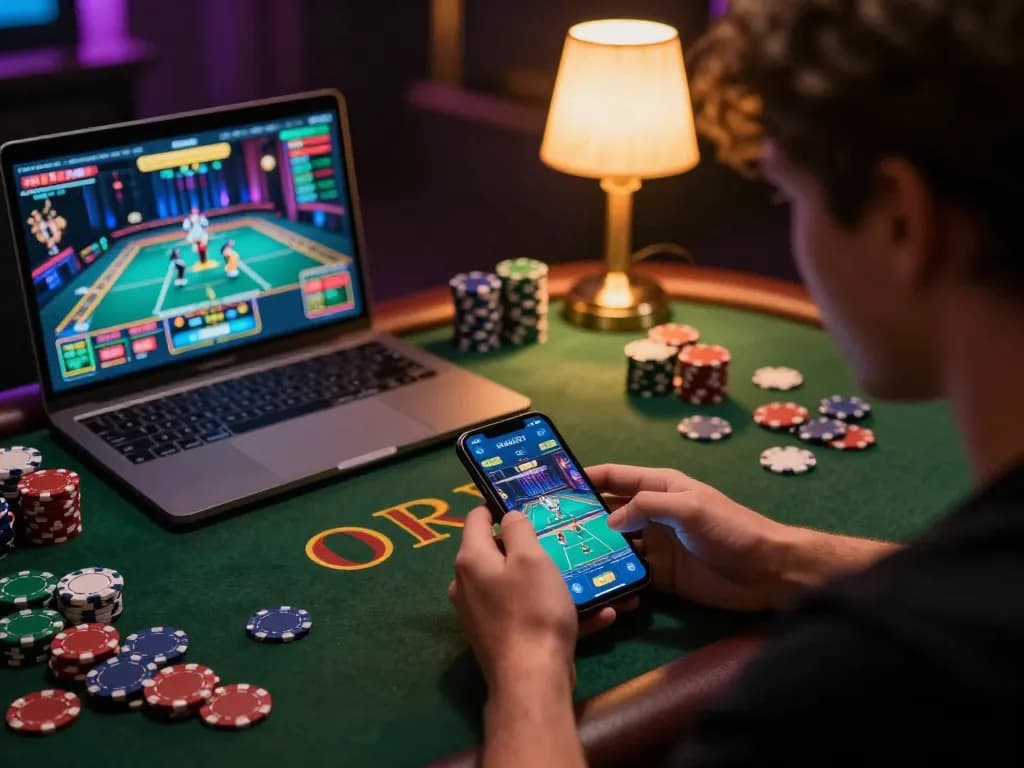Engaging with Vaobong88 on a mobile app during a strategic online casino session