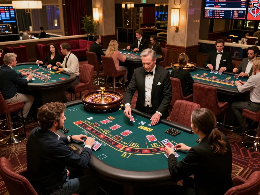 Players enjoy a live dealer experience at May88's premium casino, featuring exciting real-time gameplay.