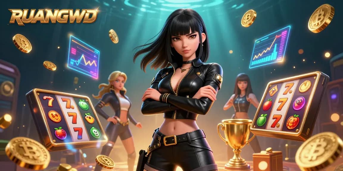 Engage with the thrilling slots at RUANGWD, featuring dynamic visuals and vibrant casino elements.