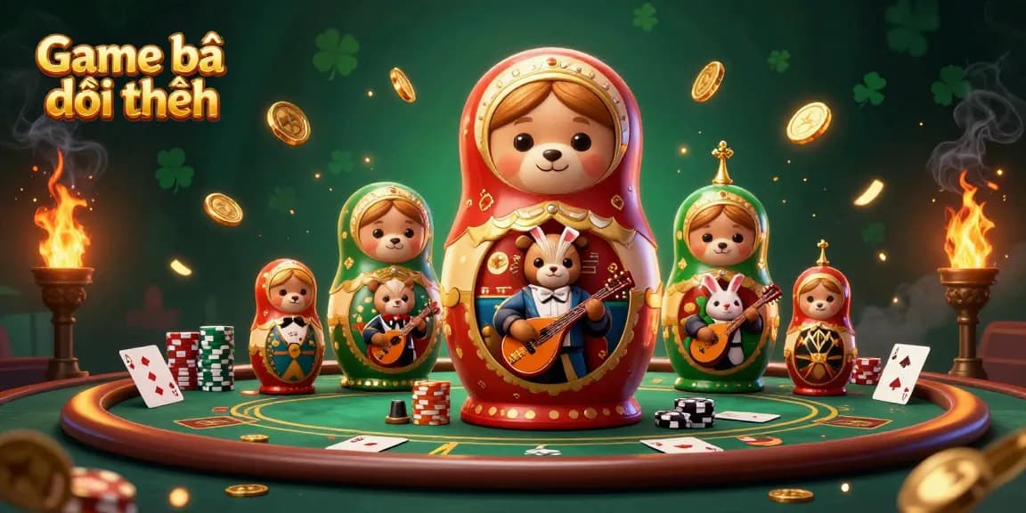 Experience Game bài đổi thưởng with exciting poker scenes and vibrant casino characters.