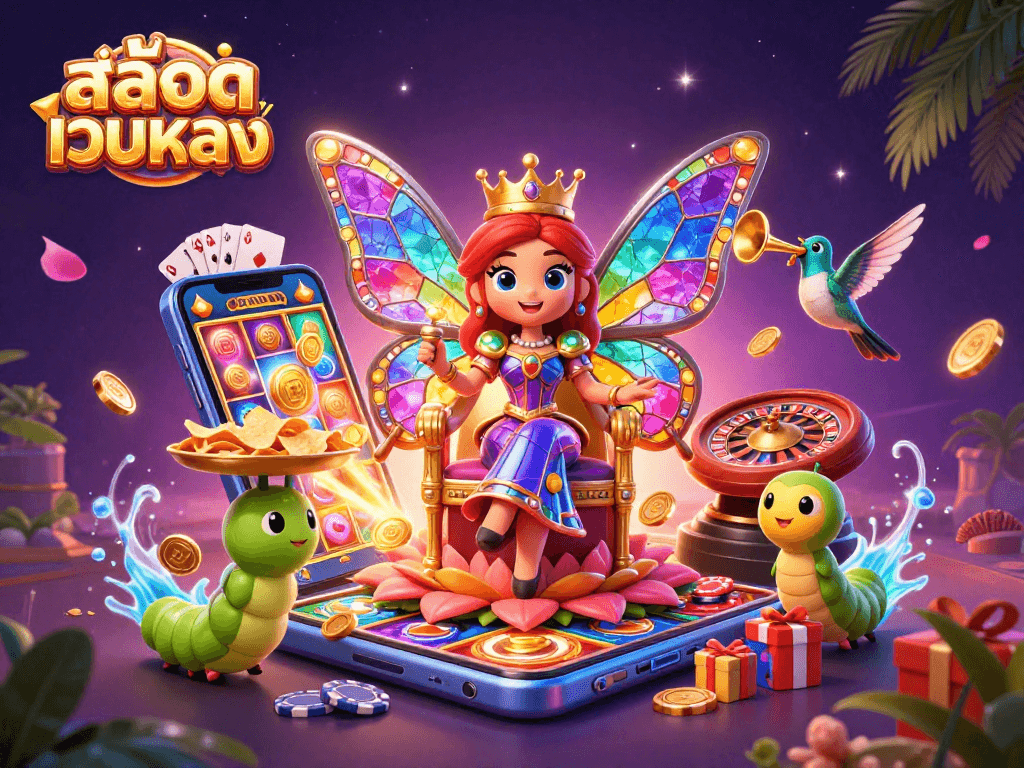 Engage with สล็อตเว็บตรง, exploring animated slot games amidst stunning visuals and vibrant characters.