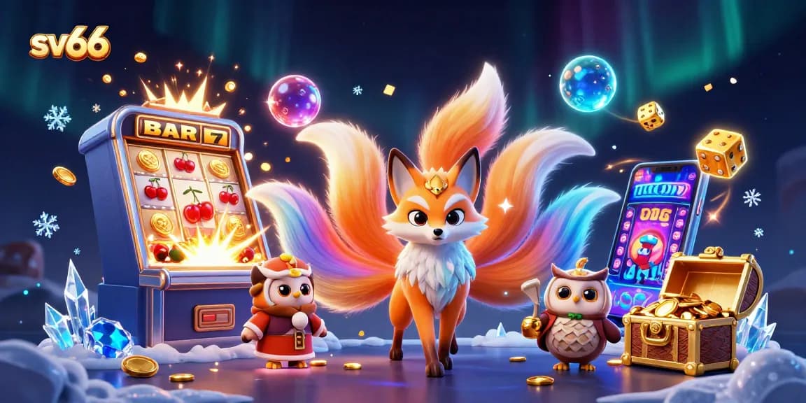 Experience sv66's vibrant 3D illustration showcasing a casino theme filled with excitement and fun.