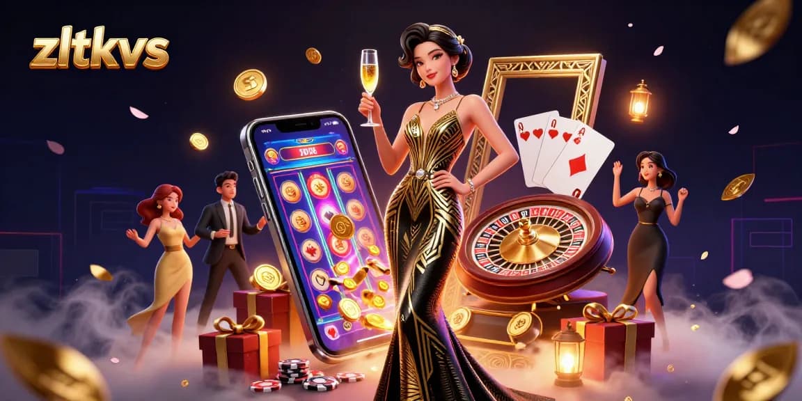 Experience the excitement of zltkvs with an elegant casino setting and lively gambling elements.
