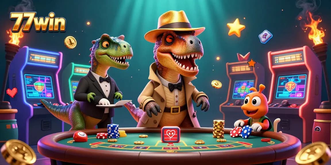 Experience thrilling gameplay at 77win with a velociraptor card counter, stegosaurus pit boss, and a sneaky compy pickpocket.