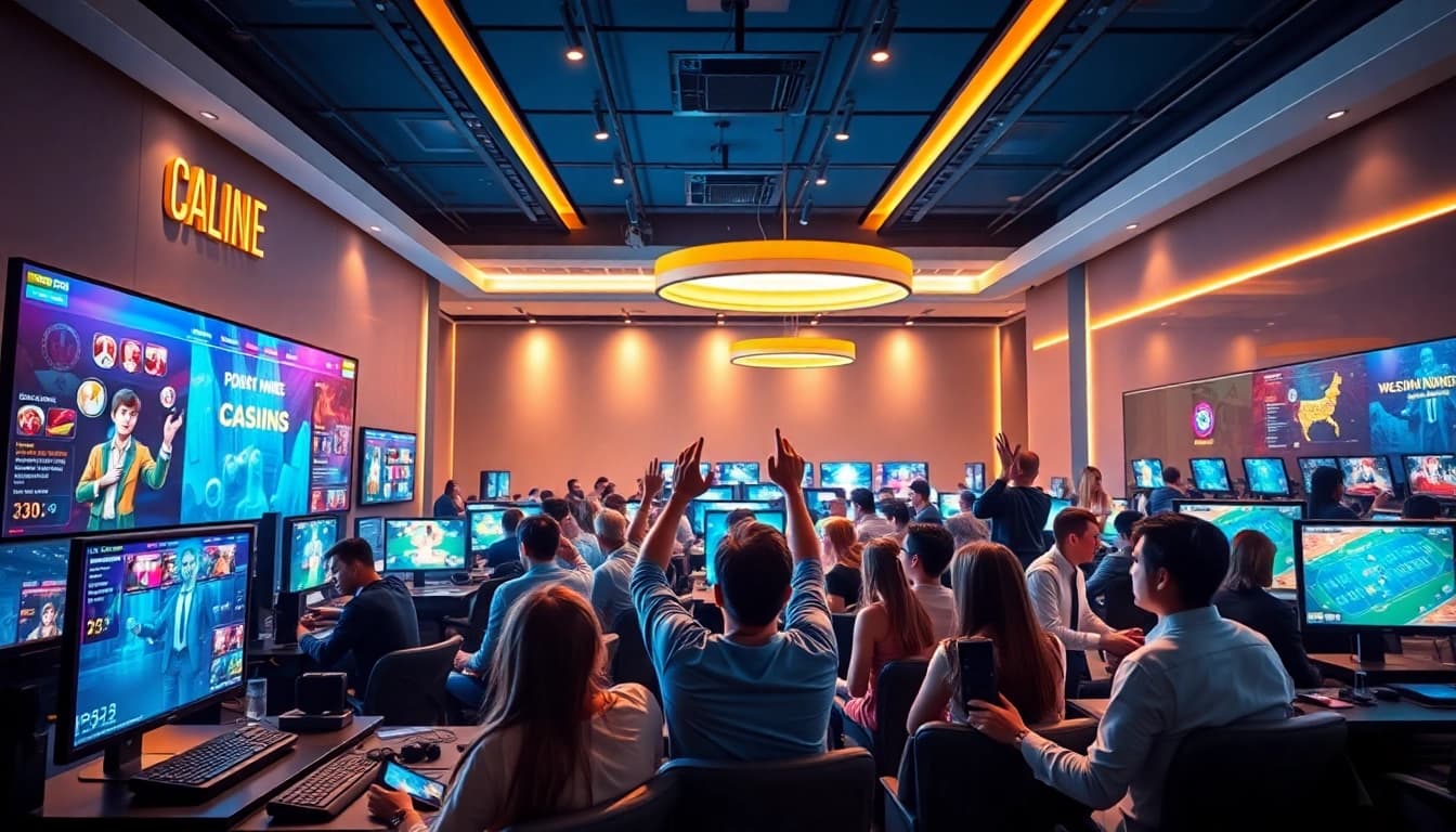 Dynamic scene of players enjoying KJC online entertainment at https://kjc.football/, showcasing vibrant gaming experiences.