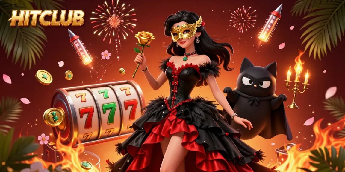 Experience exciting games and bonuses at HITCLUB, showcasing dynamic casino elements and vibrant visuals.