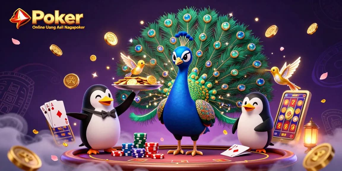 Engage in exciting Poker Online Uang Asli Nagapoker experiences with 3D characters and vibrant casino elements.