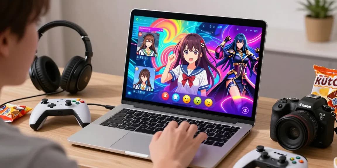 Interactive hentai chat scene featuring anime characters and colorful graphics for engaging experiences