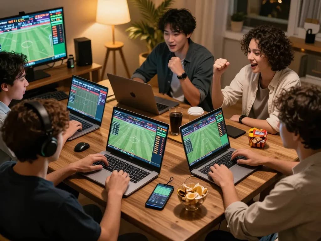 Bongdalu users actively placing bets from home during live sports events, showcasing engaging online betting atmosphere.