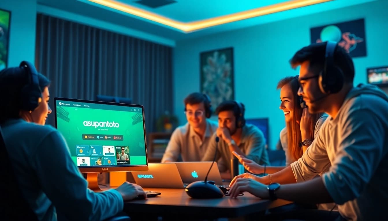 Exciting online gaming scene showcasing asupantoto platform with diverse players engaged.