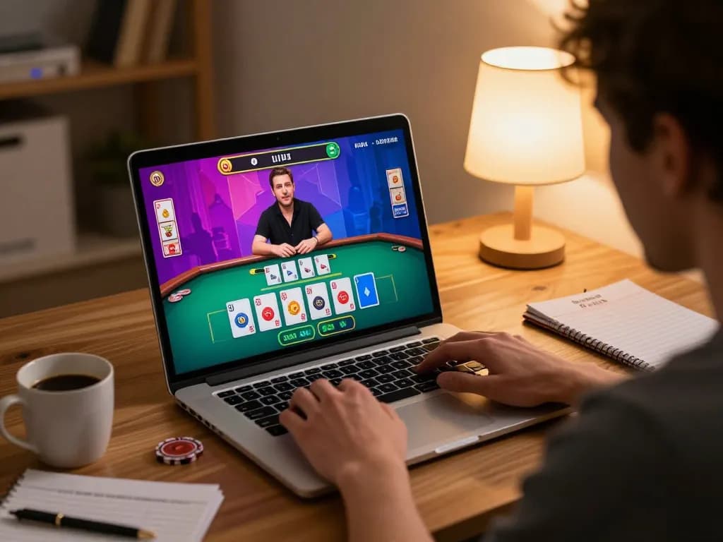 Engaging in online casino gaming at home on trang chủ 88aa with a modern setup