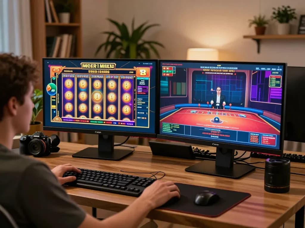 Experience exhilarating gameplay at cm88 with a person engaging in online casino games.