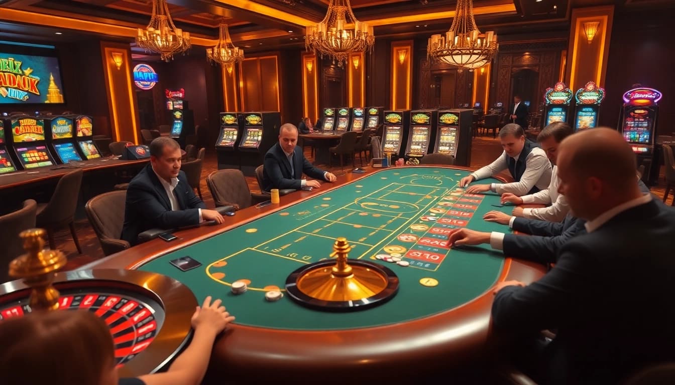 Experience the thrill of Big Gaming Live at an upscale casino with intense poker gameplay.