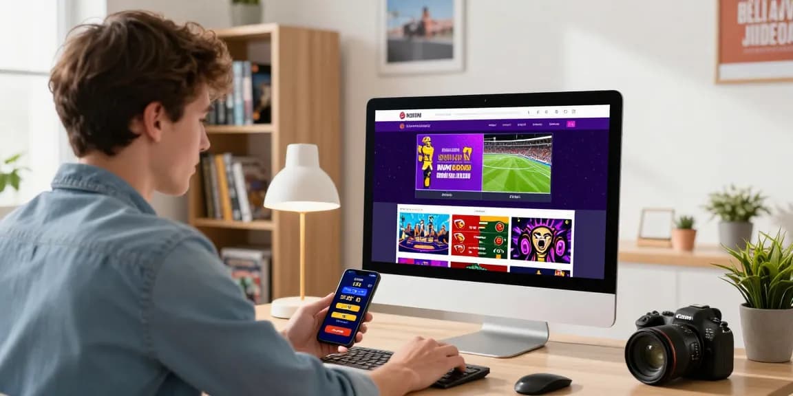 Discover online betting excitement with lotus365 on a vibrant desktop setup.