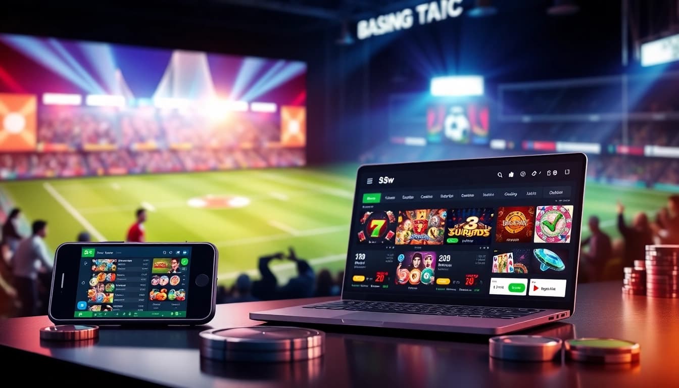 8S betting platform interface showcasing diverse gaming options in a modern, vibrant setting.