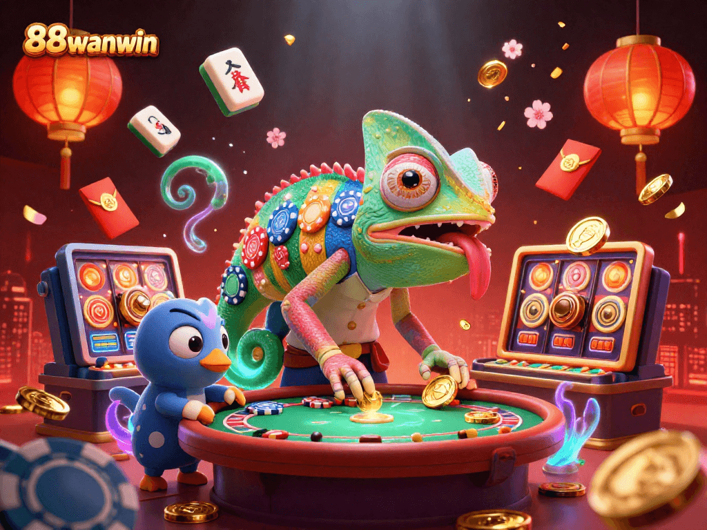 Experience exciting slot opportunities at 88wanwin with vibrant casino elements and engaging characters.