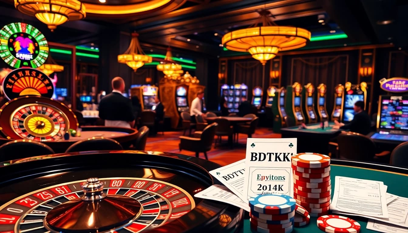 Engage with the thrilling BDTK1 betting interface in a luxurious casino setting.