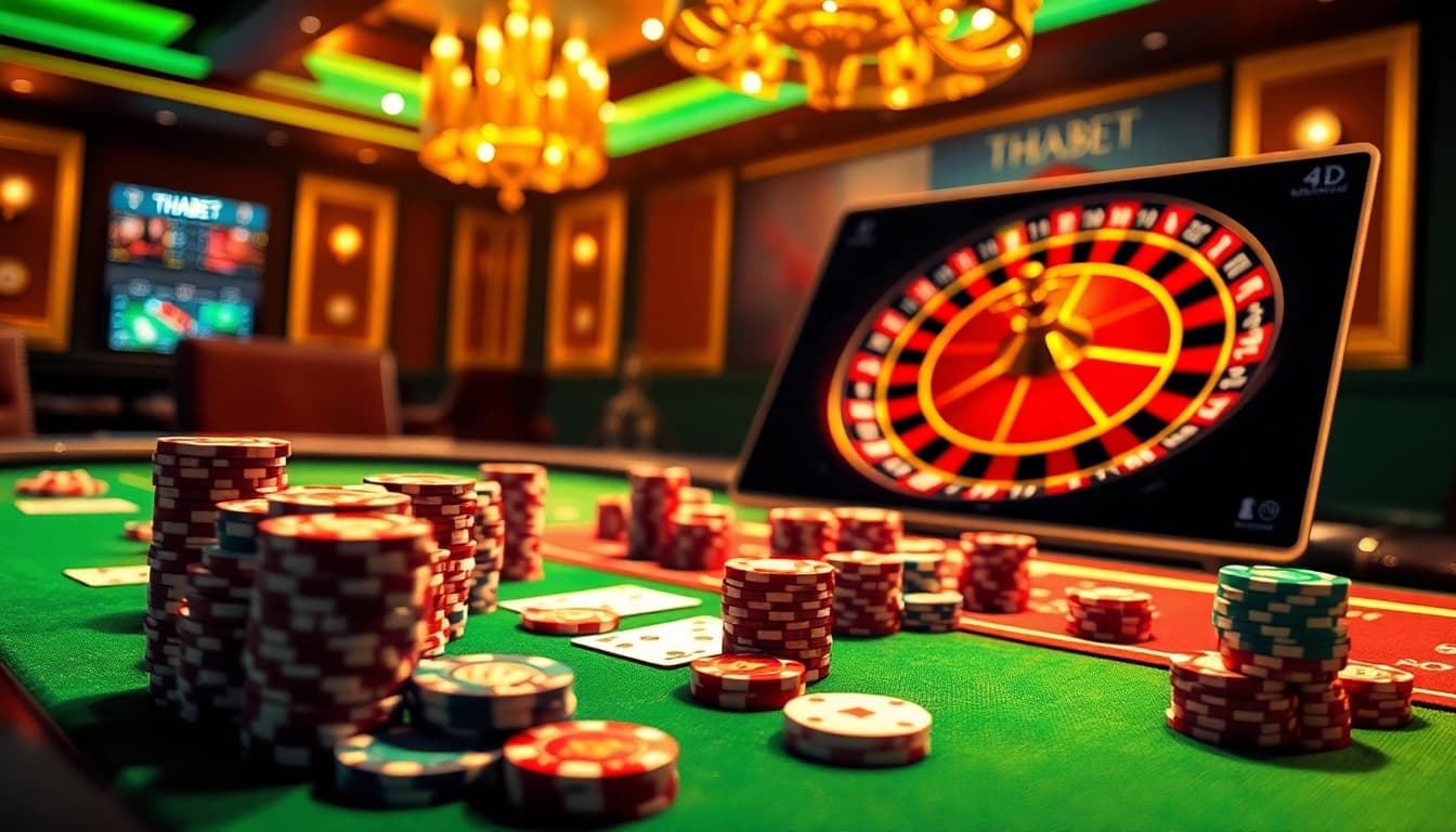 Experience thrill at THABET with a dynamic online poker game and vibrant casino atmosphere.