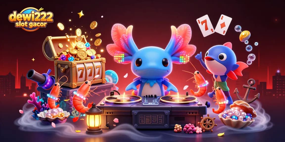 Rasakan keseruan bermain di dewi222 slot gacor dengan ilustrasi yang menggambarkan aksi memukau dari karakter kasino.
