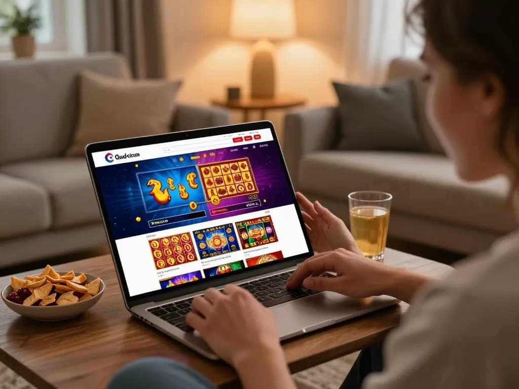 Engaging online gaming with cloud-africa on smartphone at home, illustrating modern gambling lifestyle.
