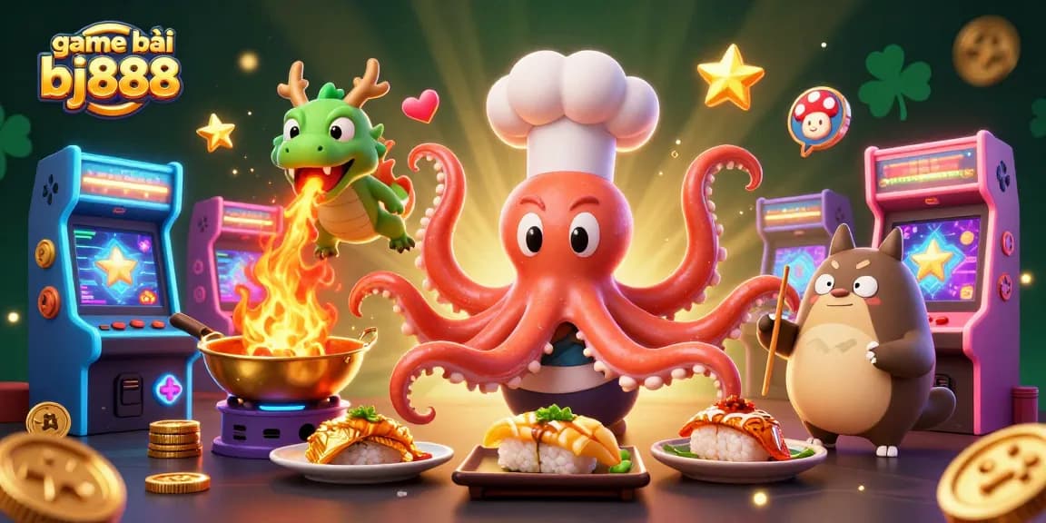 Experience the excitement of game bài bj888 with vibrant characters and dynamic casino elements seamlessly integrated.