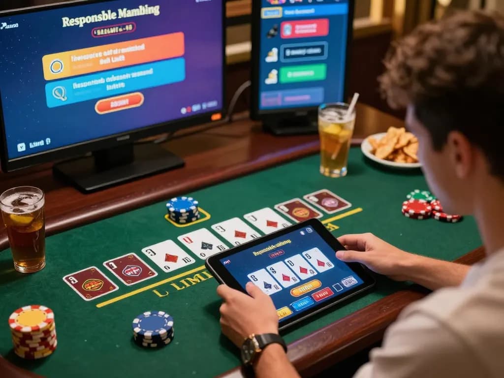 Player enjoying blackjack on a tablet at home, showcasing gg88 com online gaming experience with engaging interface