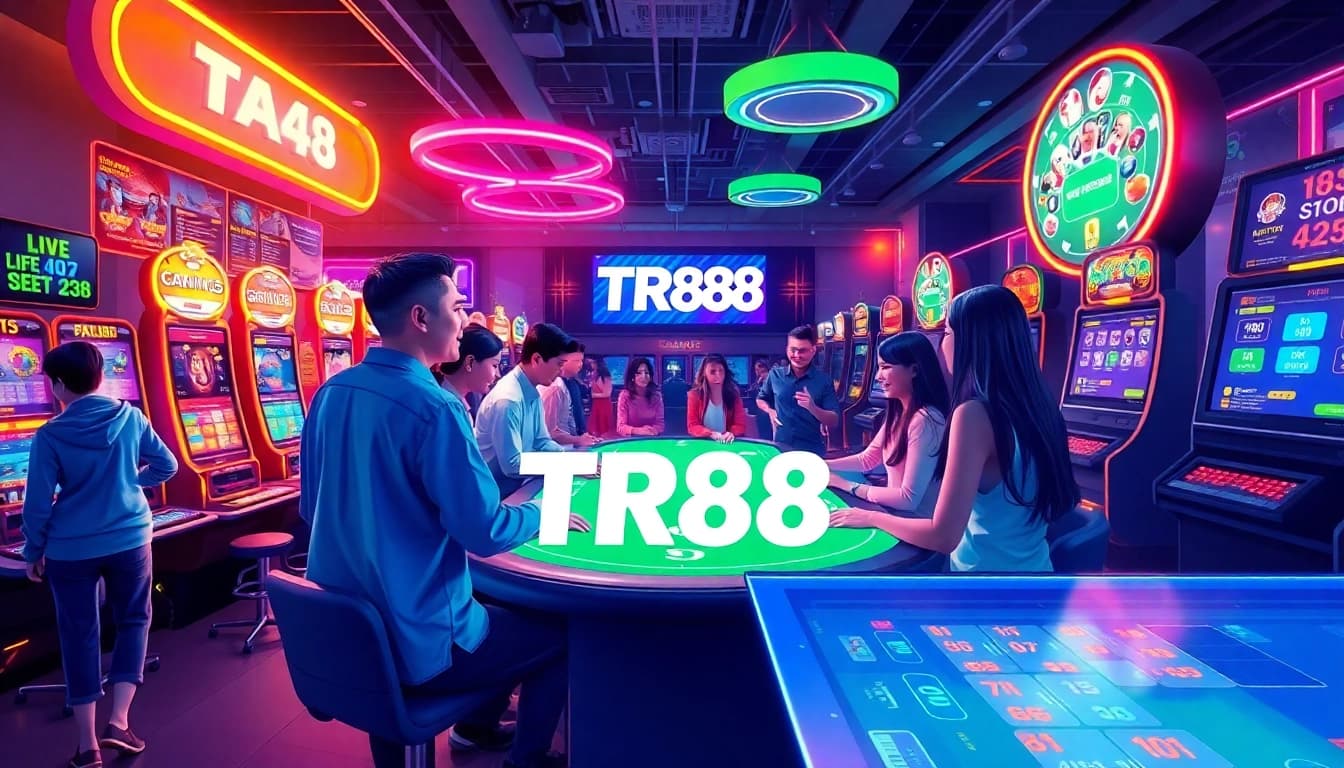 TR88 online casino gaming experience with diverse players and vibrant atmosphere.