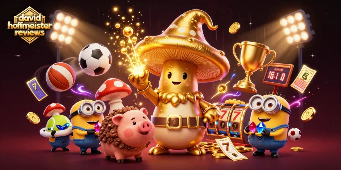 Immerse in the magical realm of david hoffmeister reviews as a golden mushroom wizard channels spore magic to spin the slots.