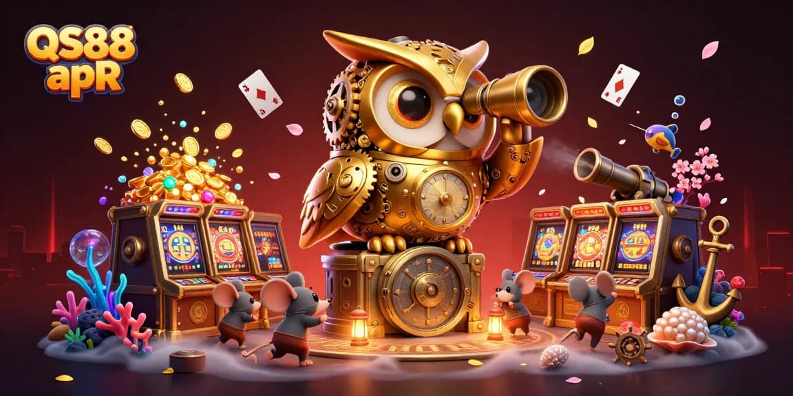 Experience the excitement of QS88 apR with our vibrant 3D casino illustration showcasing thrilling games.
