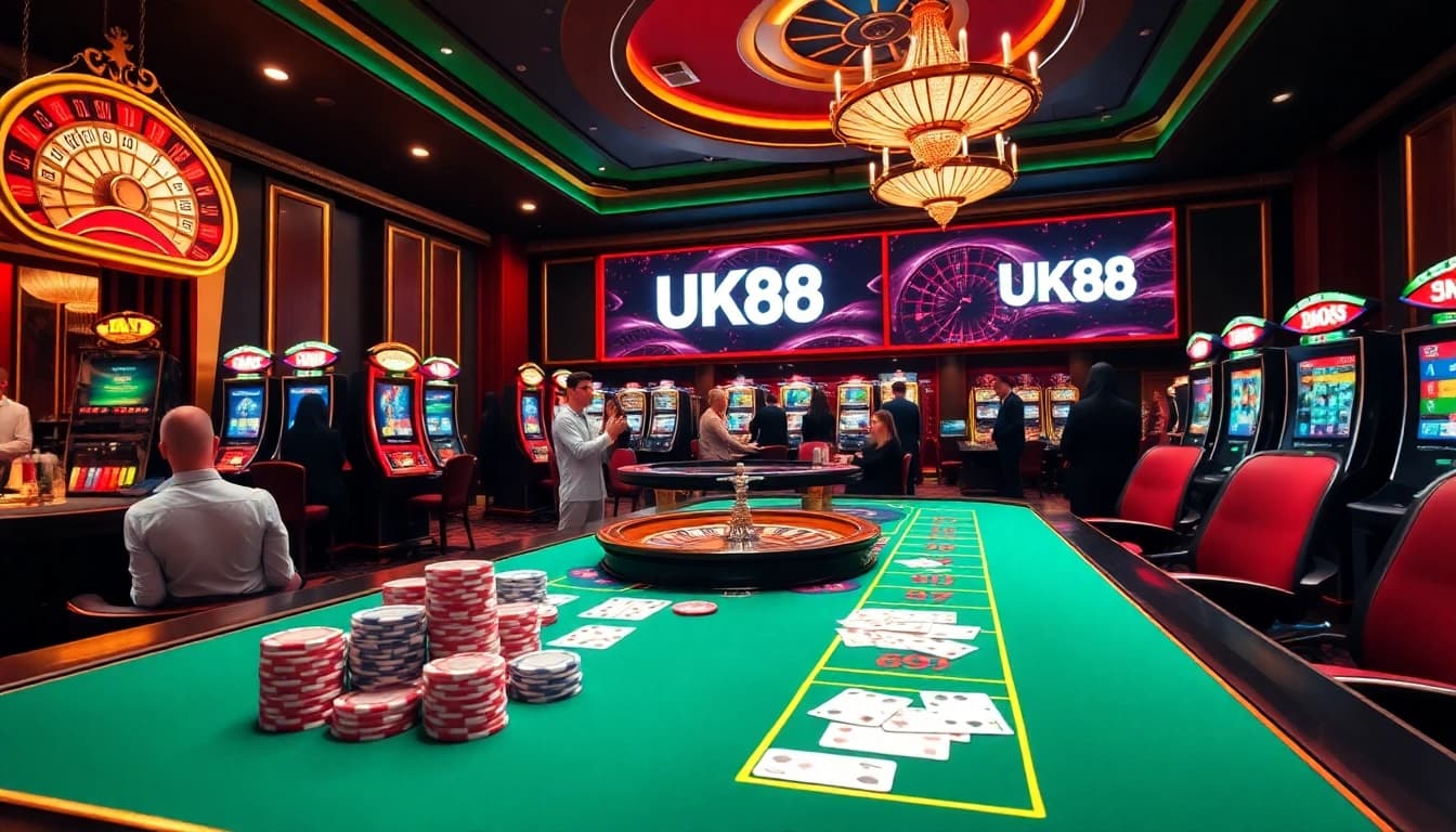 Experience the excitement of UK88 as players engage in thrilling casino games and find link vào uk88 for top betting action.
