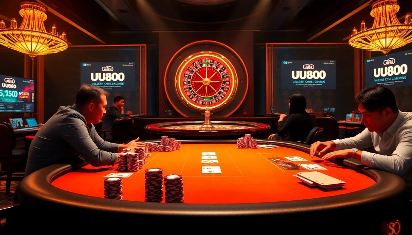 Experience the excitement of poker at uu88 with vibrant gameplay and luxury casino elements.