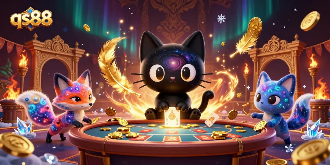 Experience thrilling gameplay with qs88, where a cosmic cat creates winning moments.
