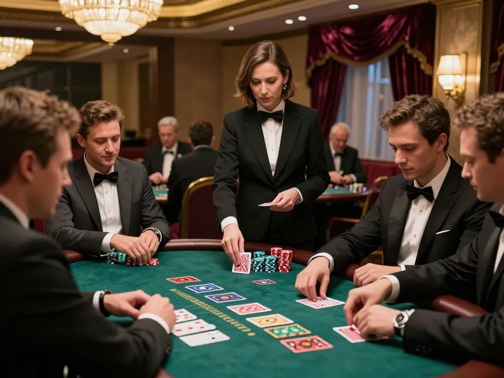 Experience thrilling gameplay at mb66 blackjack table with players focusing intensely.