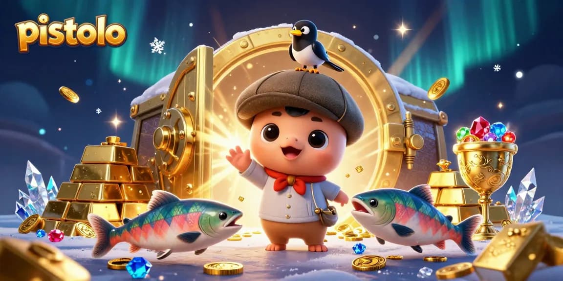 Experience pistolo with vibrant casino elements and adorable characters in dynamic action.