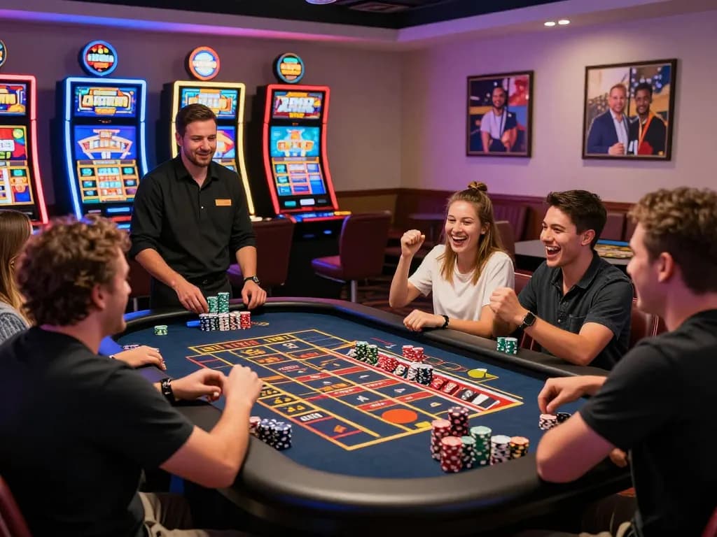 Exciting gameplay at 32win.com casino featuring roulette table and dynamic atmosphere.