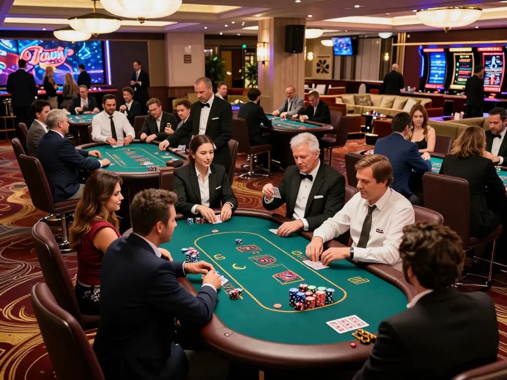 Experience thrilling gameplay at sc88.com with players competing at upscale casino tables.