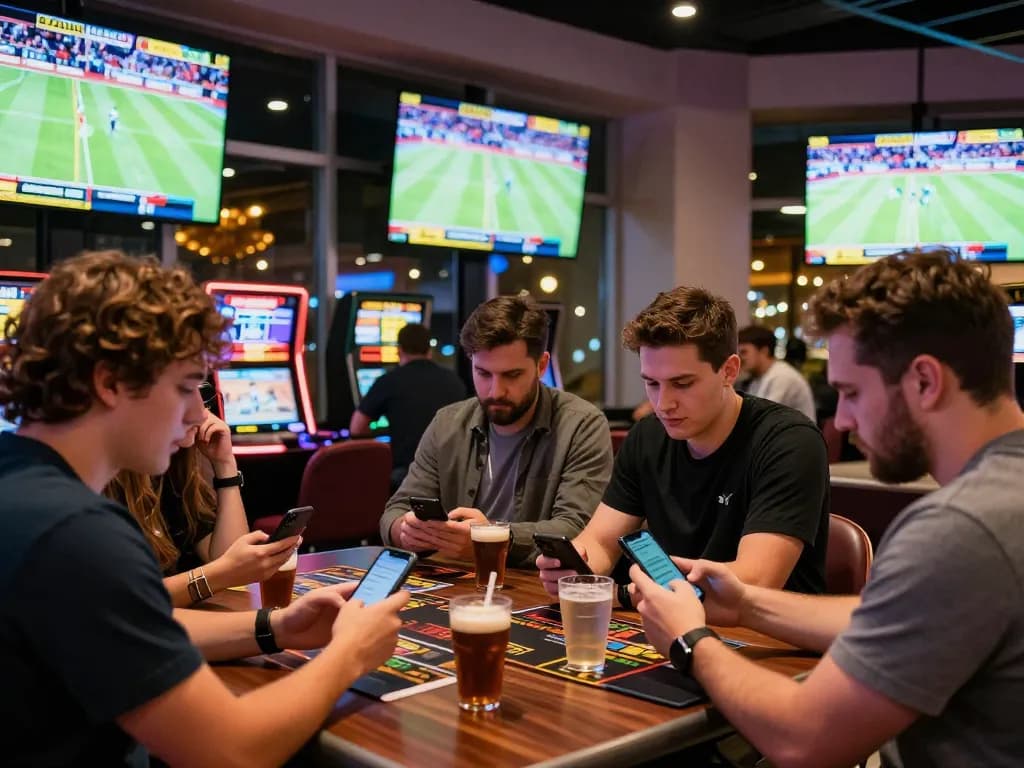 Kuwin players placing exciting sports bets while enjoying a lively casino environment
