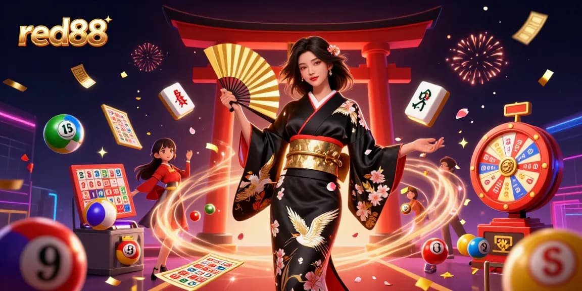 Experience excitement at red88 with vibrant casino elements and a stunning elegant character.