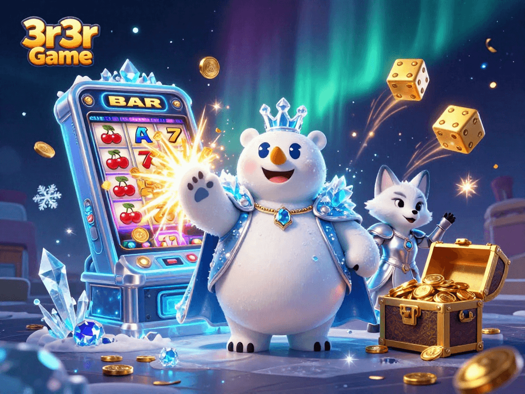 Join the excitement of the 3r3r Game, a lively scene filled with winning opportunities and vibrant visuals.