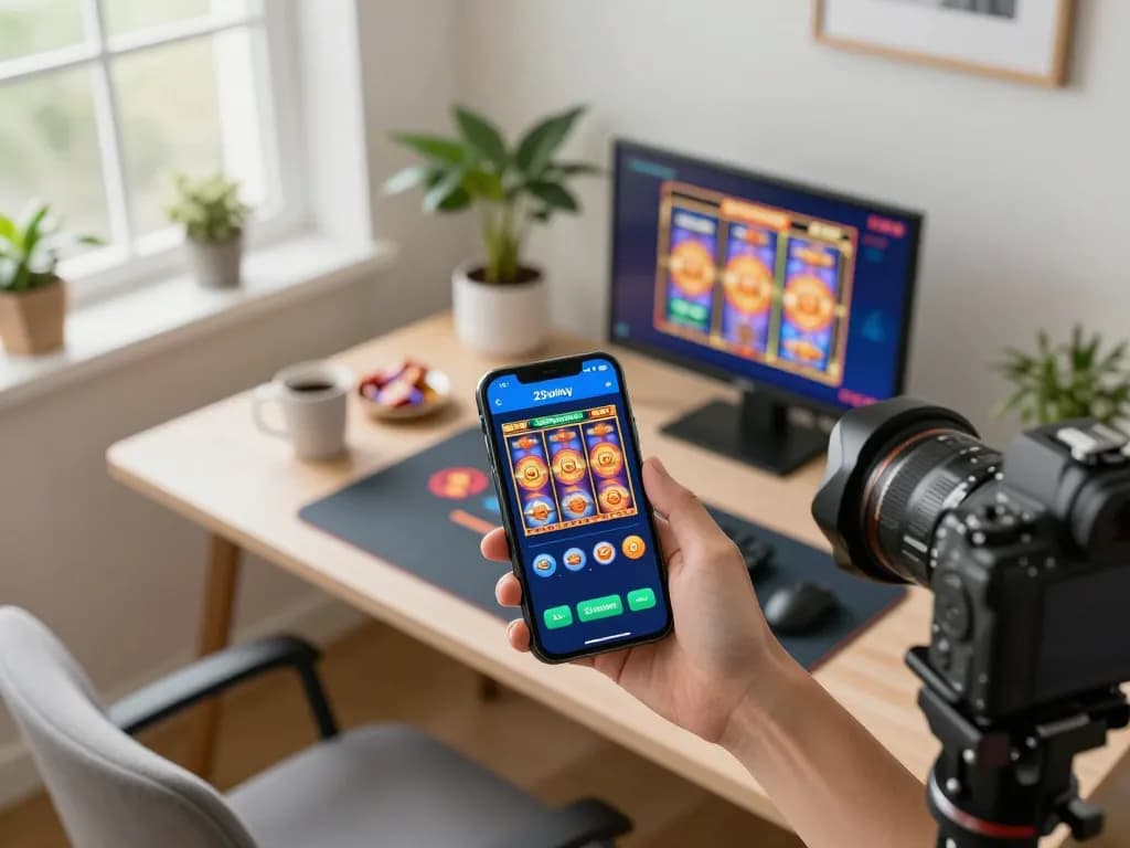 Hands engaging with the 23winy app for mobile gambling, showcasing dynamic gameplay.