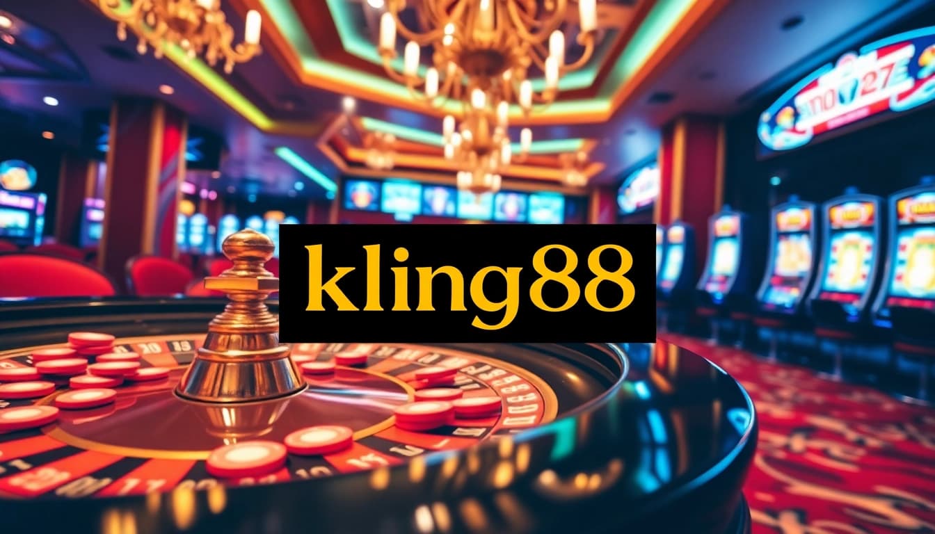 Players enjoying the excitement of king88 at a vibrant casino with roulette and slot machines.